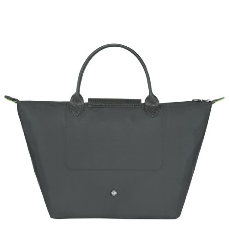 Longchamp Le Pliage Green Top handle bag M Graphite | QYVDX-1476