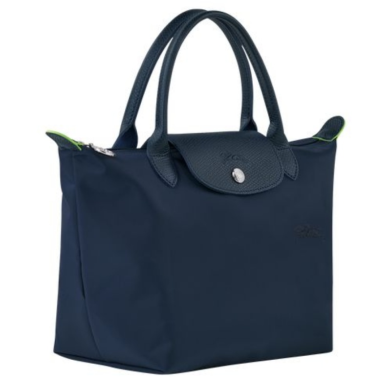 Longchamp Le Pliage Green Top handle bag S Navy | OLKHW-0524