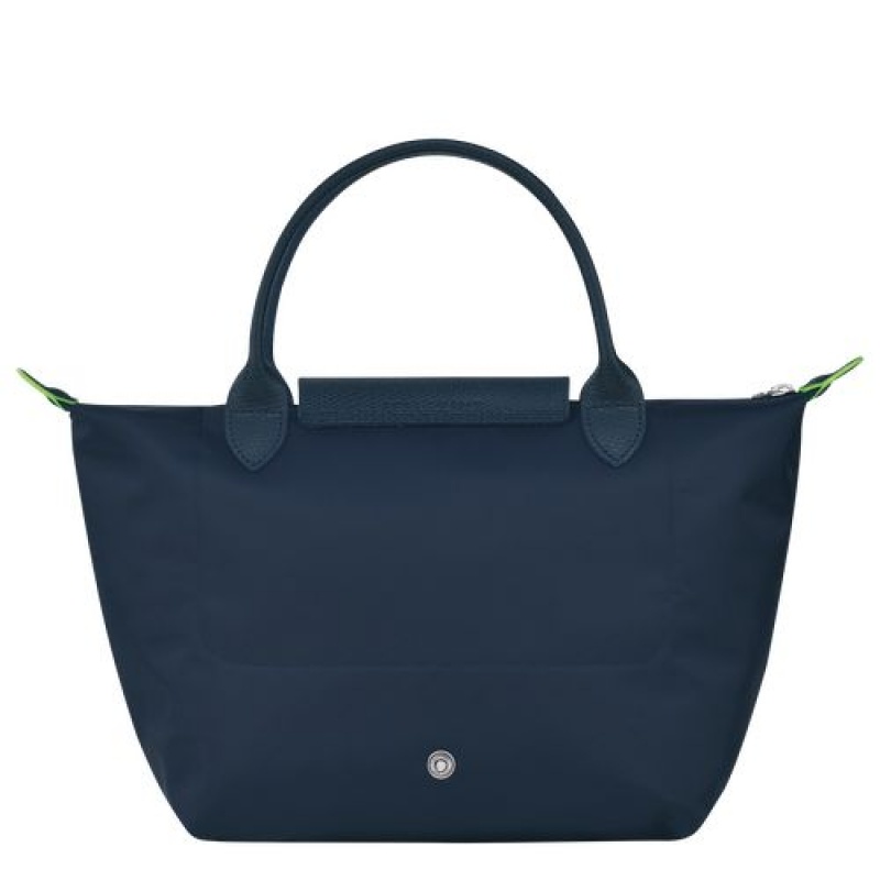 Longchamp Le Pliage Green Top handle bag S Navy | OLKHW-0524