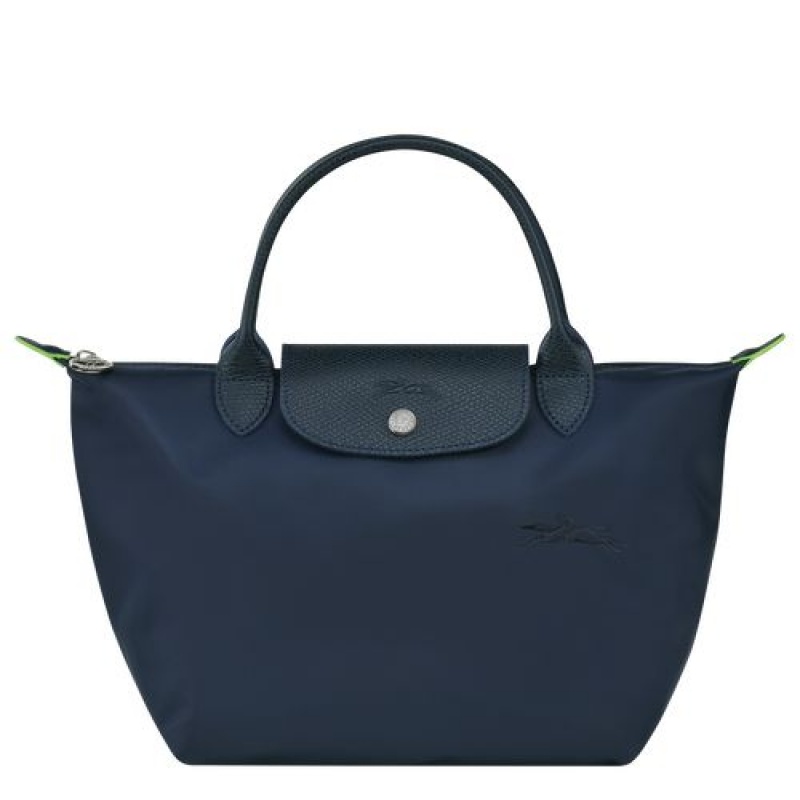 Longchamp Le Pliage Green Top handle bag S Navy | OLKHW-0524