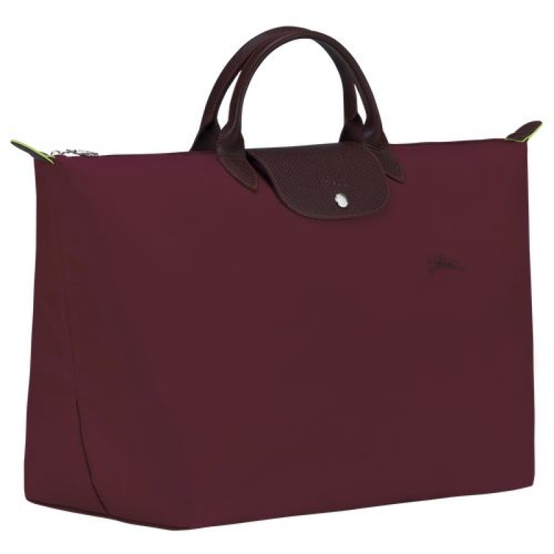 Longchamp Le Pliage Green Travel bag L Burgundy | VZMWY-8627