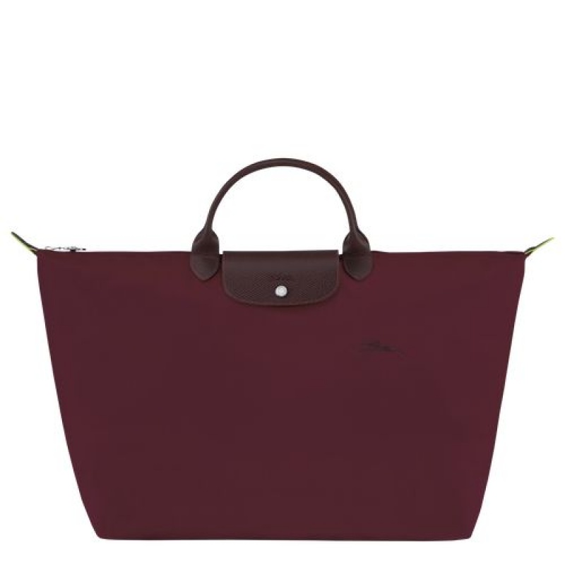 Longchamp Le Pliage Green Travel bag L Burgundy | VZMWY-8627