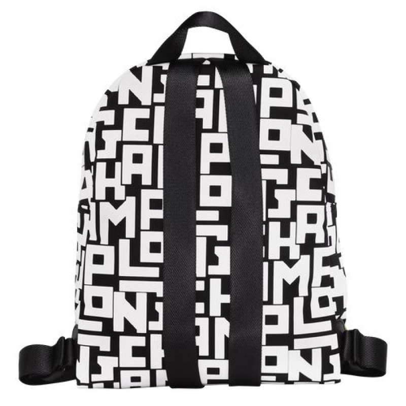 Longchamp Le Pliage LGP Backpack S Black/White | PCOHJ-0716