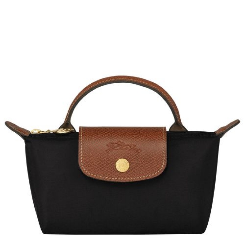 Longchamp Le Pliage Original Pouch with handle Black | GEUZT-3712