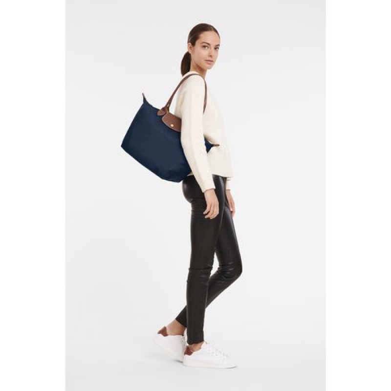 Longchamp Le Pliage Original Shoulder bag L Navy | FCEDN-5769