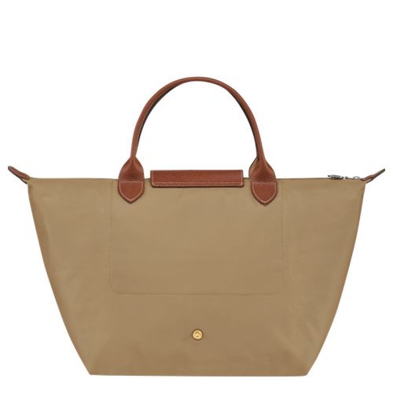 Longchamp Le Pliage Original Top handle bag M Desert | JQPUM-0753