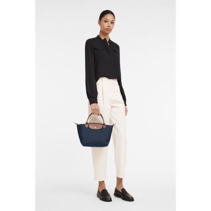 Longchamp Le Pliage Original Top handle bag S Navy | AXPFS-8549