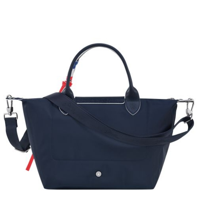 Longchamp Le Pliage Tres Paris Top handle bag S Navy | MBFHX-2549