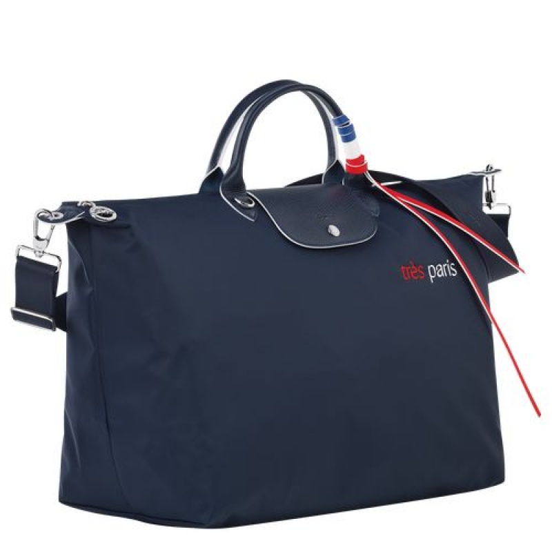 Longchamp Le Pliage Tres Paris Travel bag L Navy | DIJKO-5632