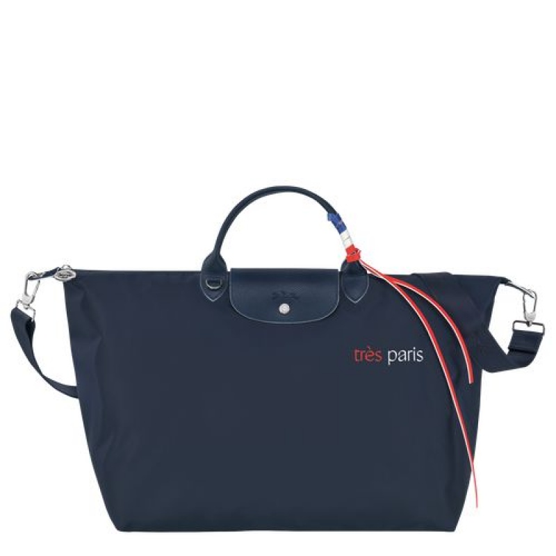 Longchamp Le Pliage Tres Paris Travel bag L Navy | DIJKO-5632