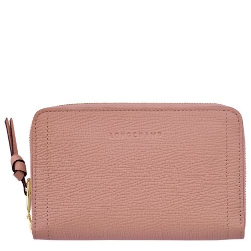 Longchamp Mailbox Compact wallet Blush | ODAZN-4082