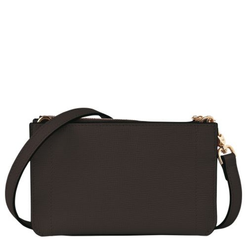 Longchamp Mailbox Soft Pouch Ebony | IRTXH-2865