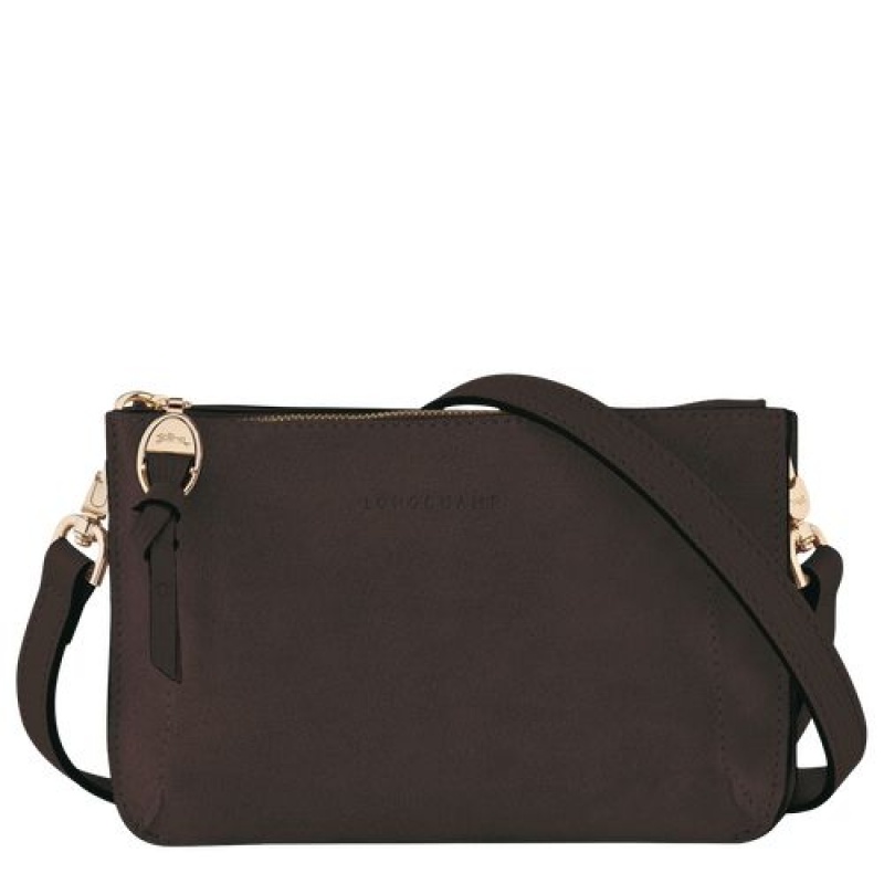 Longchamp Mailbox Soft Pouch Ebony | IRTXH-2865