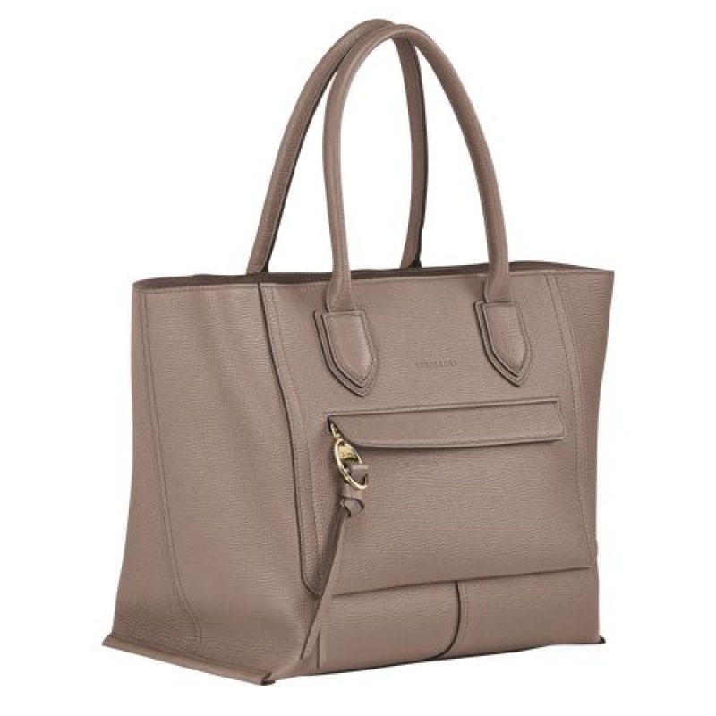 Longchamp Mailbox Top handle bag L Taupe | MSRCI-2786