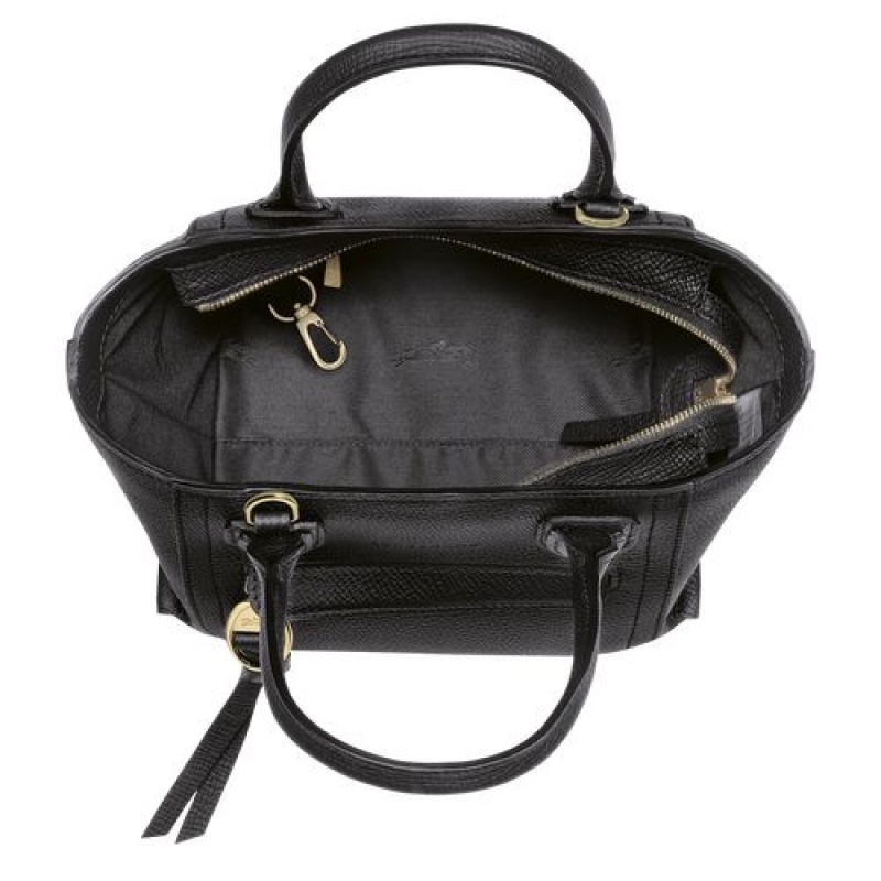 Longchamp Mailbox Top handle bag S Black | XMEUK-9278