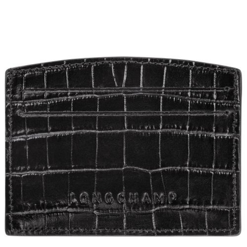 Longchamp Roseau Card holder Black | LBNMP-5928