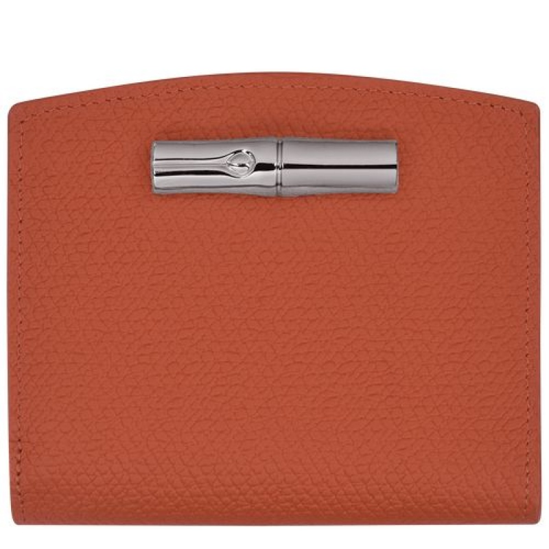 Longchamp Roseau Compact wallet Brick | BWXPJ-0384