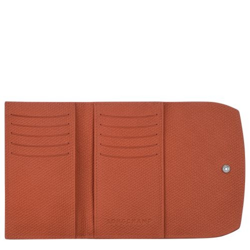 Longchamp Roseau Compact wallet Brick | ZRICS-1806