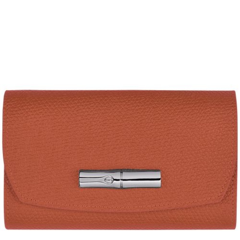 Longchamp Roseau Compact wallet Brick | ZRICS-1806