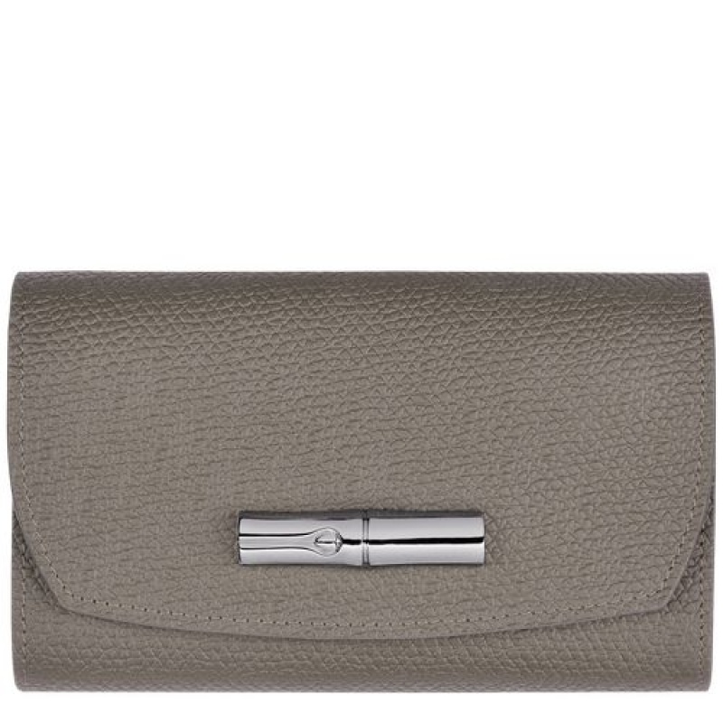 Longchamp Roseau Compact wallet Turtledove | QCMNL-7235