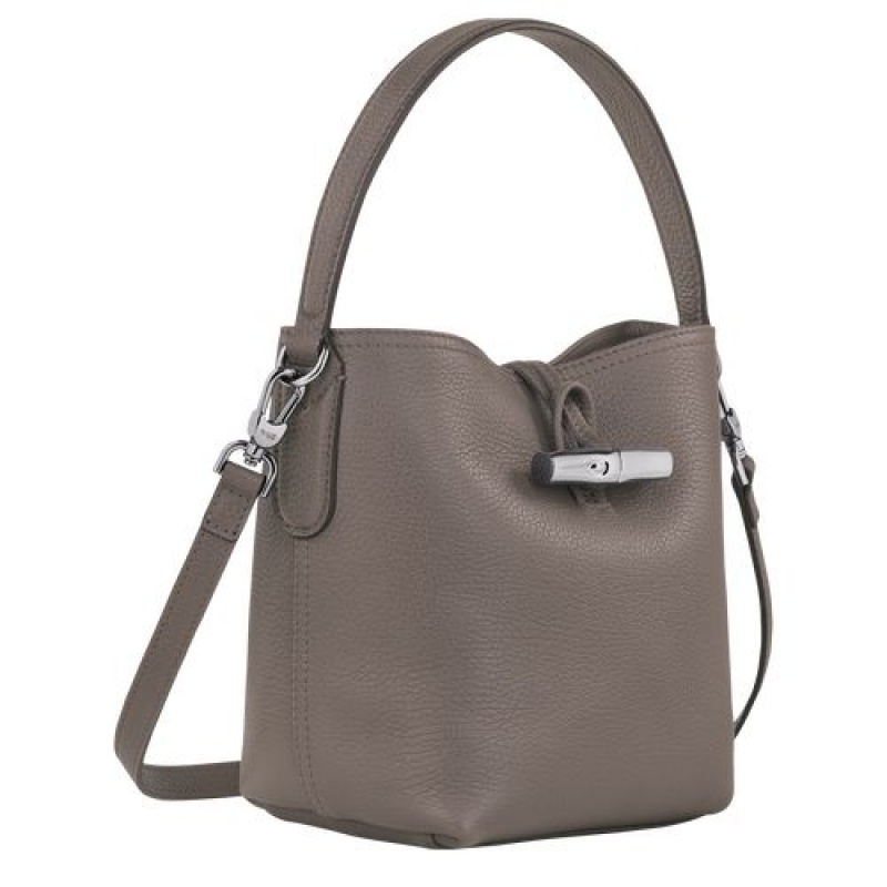 Longchamp Roseau Essential Bucket bag S Grey | VXRCY-9835