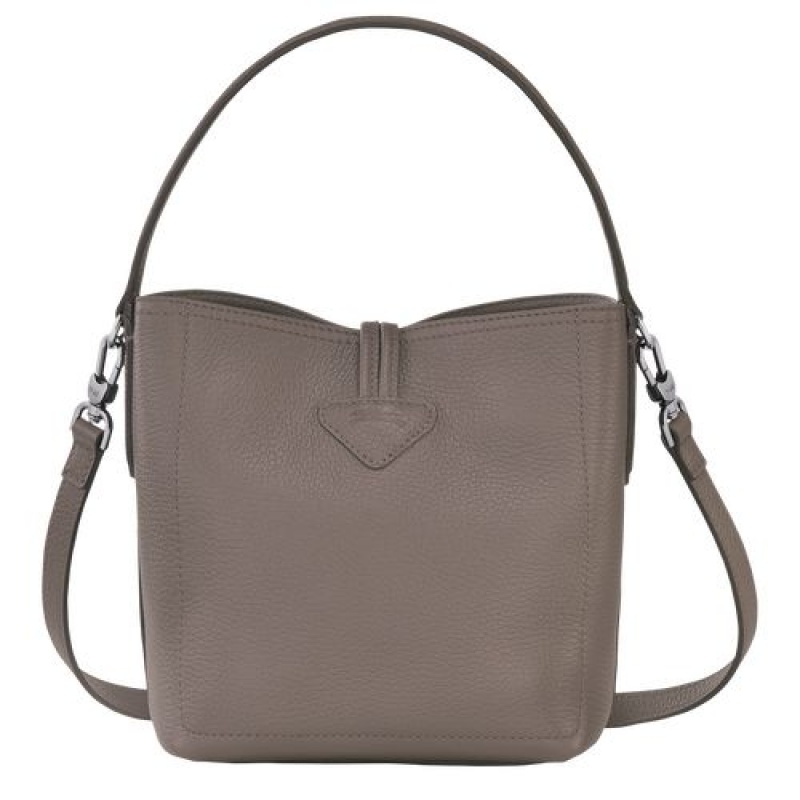 Longchamp Roseau Essential Bucket bag S Grey | VXRCY-9835