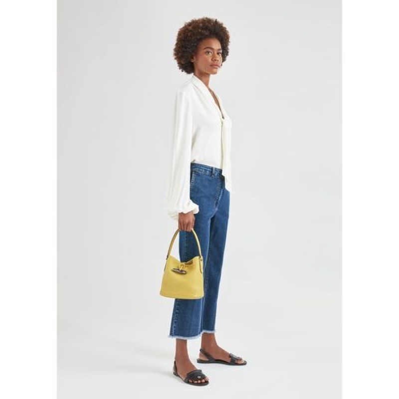 Longchamp Roseau Essential Bucket bag S Yellow | WRIAL-1345