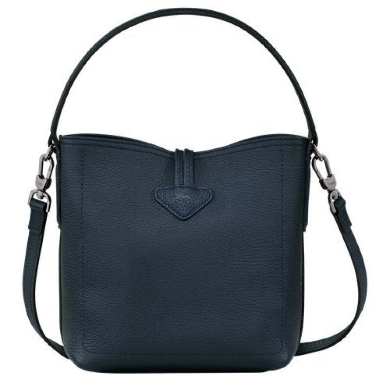 Longchamp Roseau Essential Bucket bag S Navy | XOGWU-5071