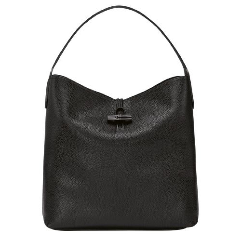 Longchamp Roseau Essential Hobo bag Black | OKSLP-0218