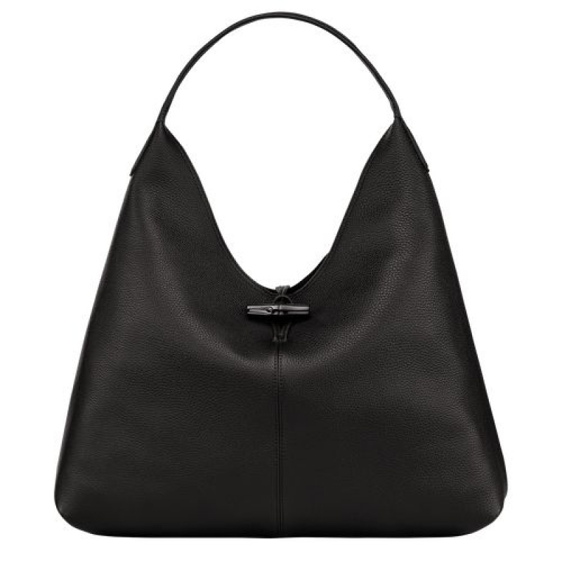 Longchamp Roseau Essential Hobo bag XL Black | NSHKW-1659