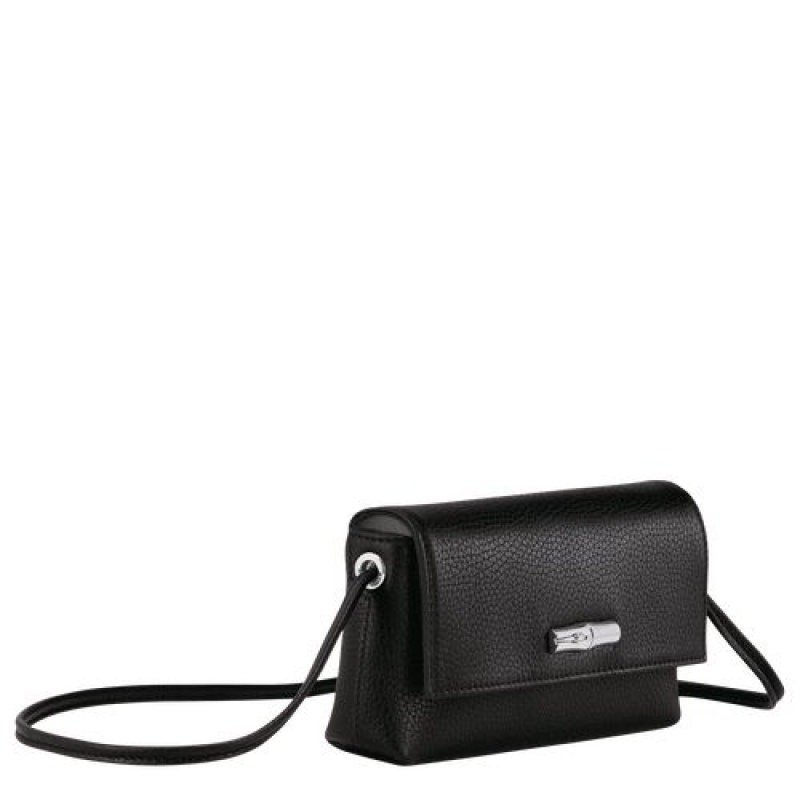 Longchamp Roseau Essential Pouch Black | QHAWC-4023