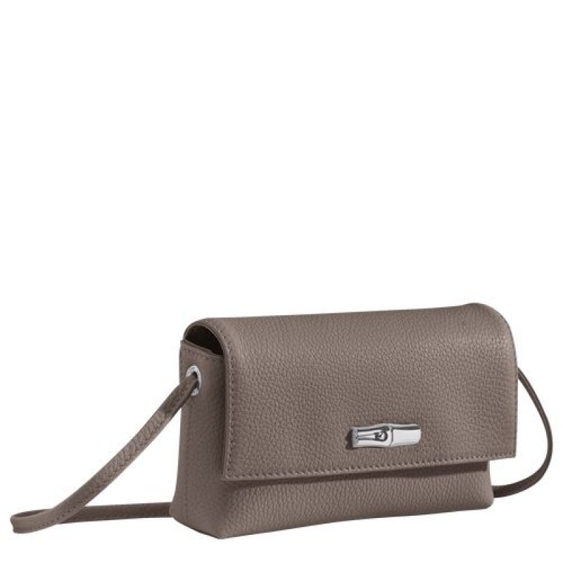 Longchamp Roseau Essential Pouch Grey | IYSNG-2483