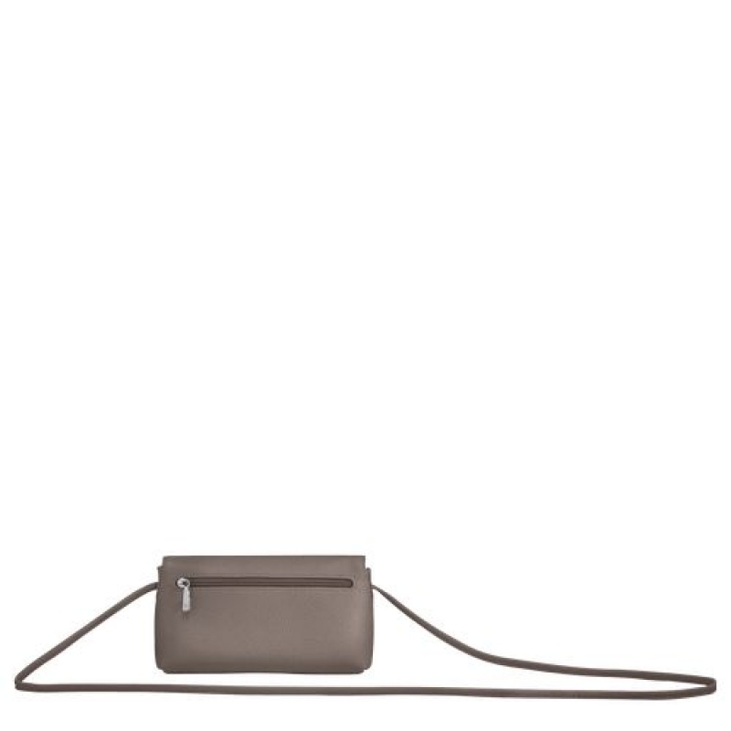 Longchamp Roseau Essential Pouch Grey | IYSNG-2483