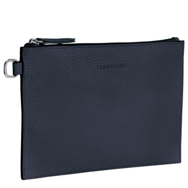 Longchamp Roseau Essential Pouch Navy | TAVYL-6457