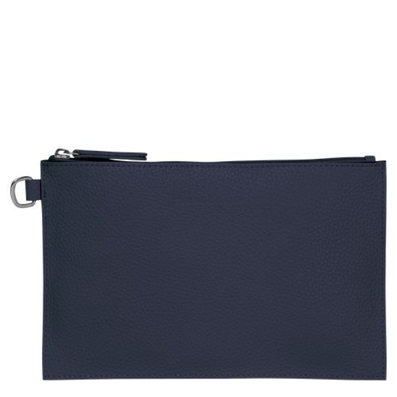 Longchamp Roseau Essential Pouch Navy | TAVYL-6457