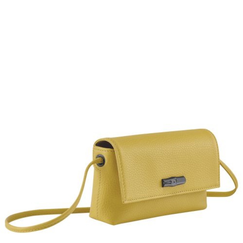 Longchamp Roseau Essential Pouch Yellow | CFNKZ-0258