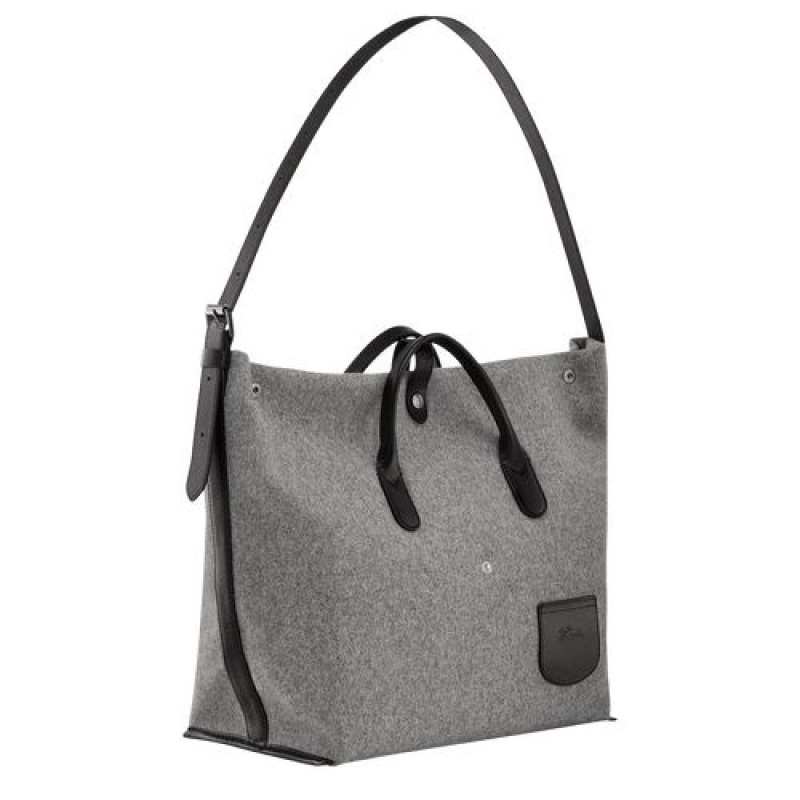 Longchamp Roseau Essential Top handle bag XL Grey | USEWL-0839