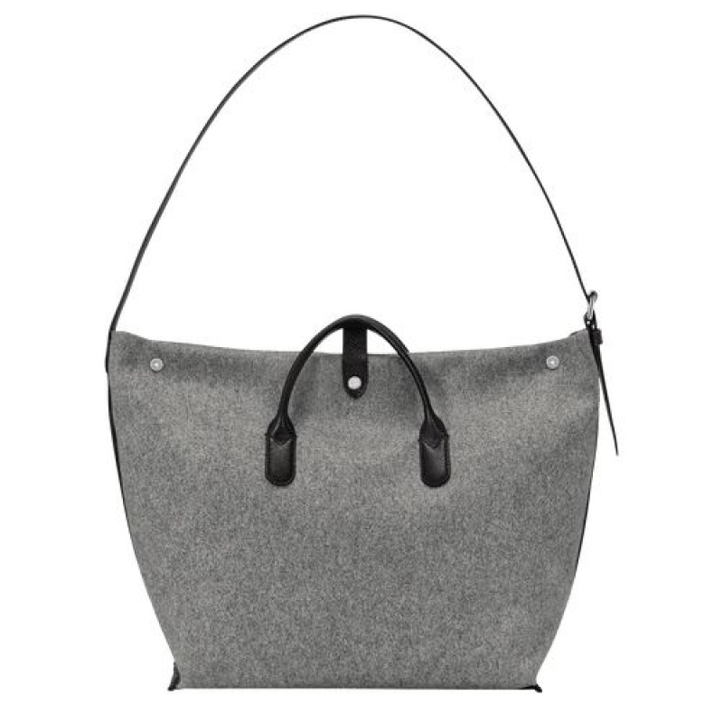 Longchamp Roseau Essential Top handle bag XL Grey | USEWL-0839