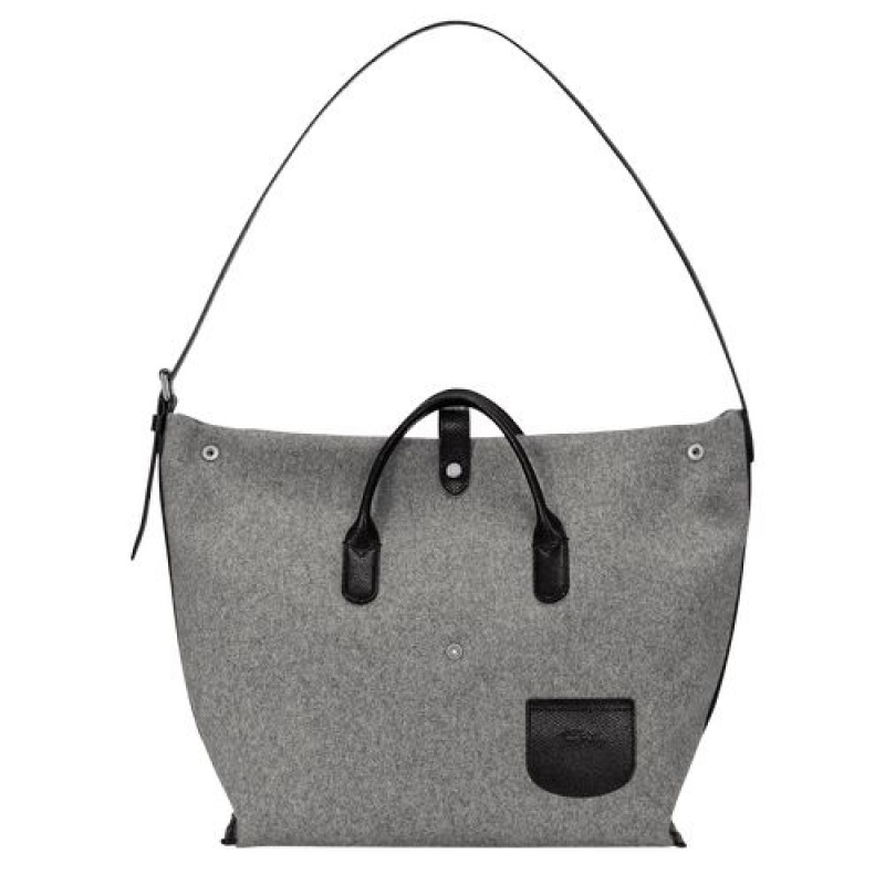 Longchamp Roseau Essential Top handle bag XL Grey | USEWL-0839