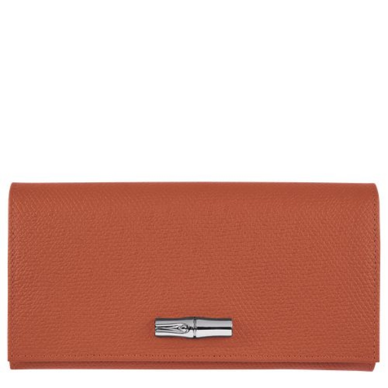 Longchamp Roseau Long continental wallet Brick | ESFGT-0516