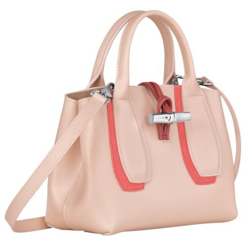 Longchamp Roseau Shadow Top handle bag S Powder | AHXZK-9512