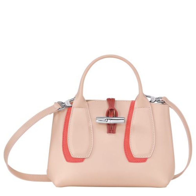 Longchamp Roseau Shadow Top handle bag S Powder | AHXZK-9512