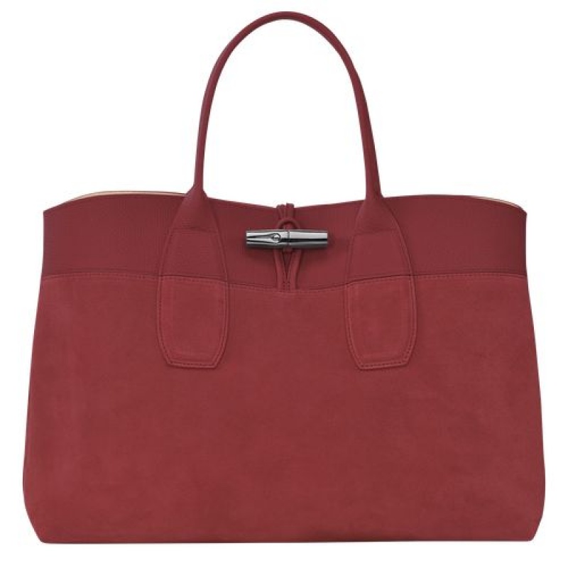 Longchamp Roseau Top handle bag L Red | OFIKD-2849