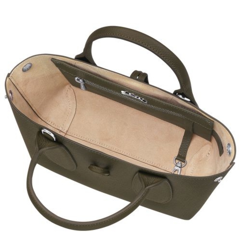 Longchamp Roseau Top handle bag S Khaki | FXGSW-2046