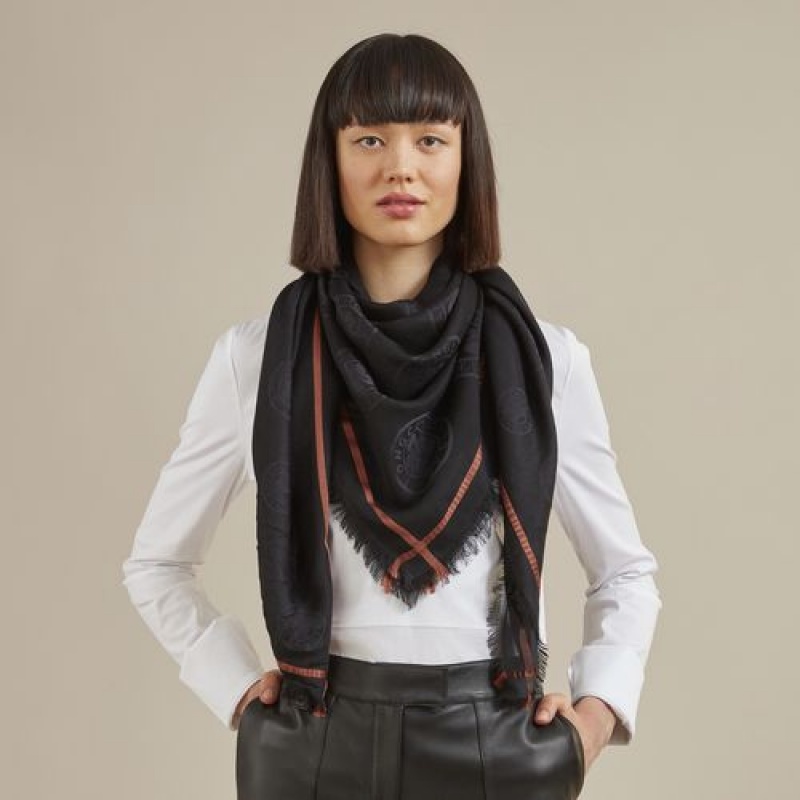 Longchamp Shawl Navy | TSVAQ-9147