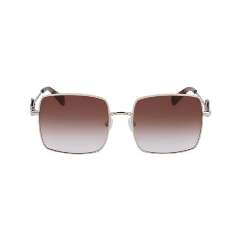 Longchamp Sunglasses Gold/Brown | VHXBZ-2058