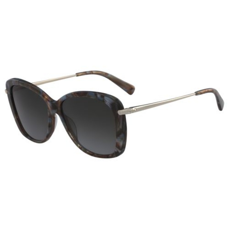 Longchamp Sunglasses Marble Brown Red | QTZOD-6315