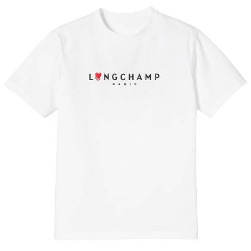 Longchamp T-shirt White | SKACD-4239