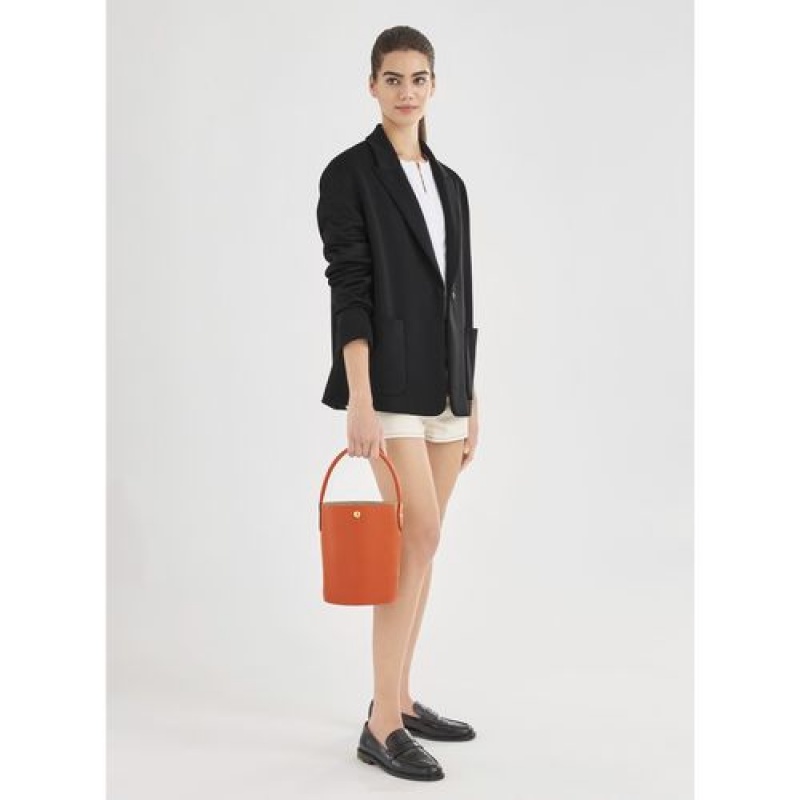 Longchamp epure Bucket bag Orange | MNJOQ-6291